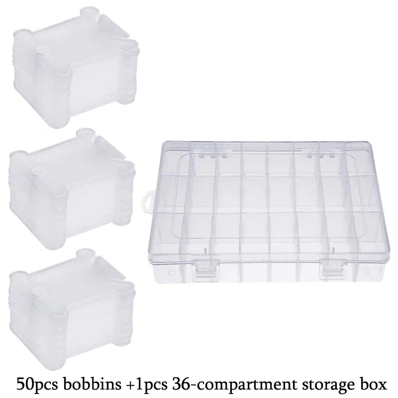 36-Grid Embroidery Floss Organizer Box Set