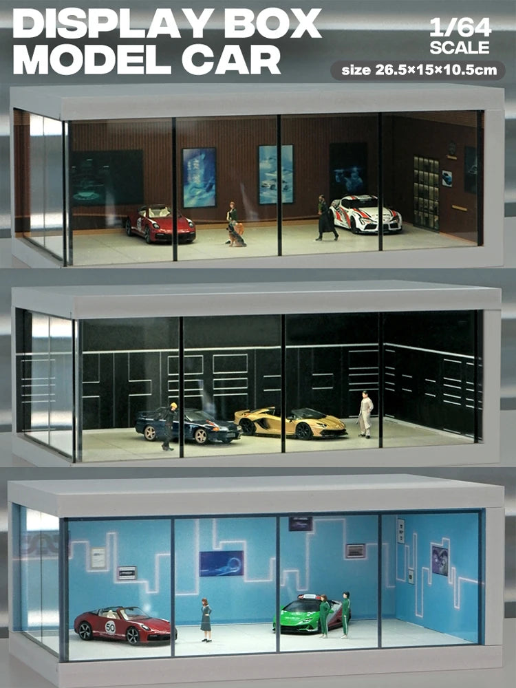 1/64 Scale Garage Model Scene with Lights – Diorama Decoration1/64 Scale Garage Model Scene with Lights – Diorama Decoration