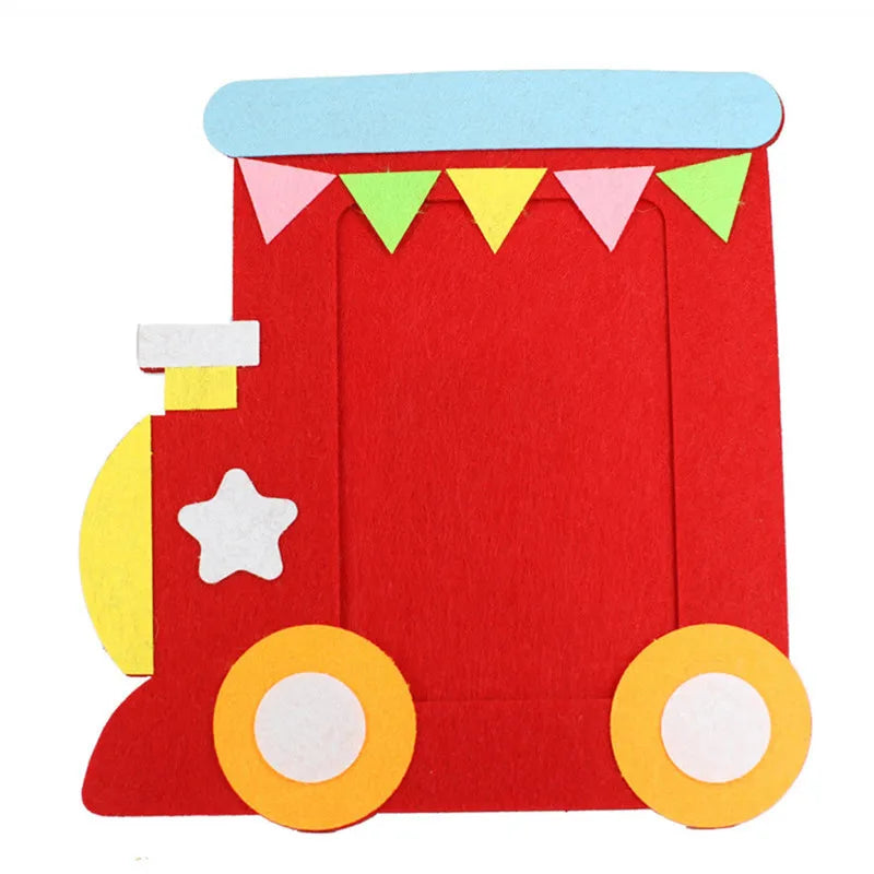 3Pcs DIY Cartoon Animal 6-Inch Photo Frame Craft Set for Kids