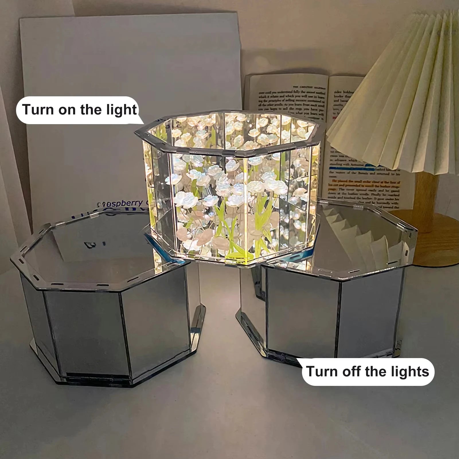 DIY Tulip LED Night Light & Mirror Cube Gift