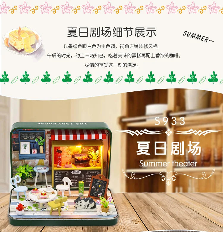 Box Theater Mini DIY Dollhouse Kit