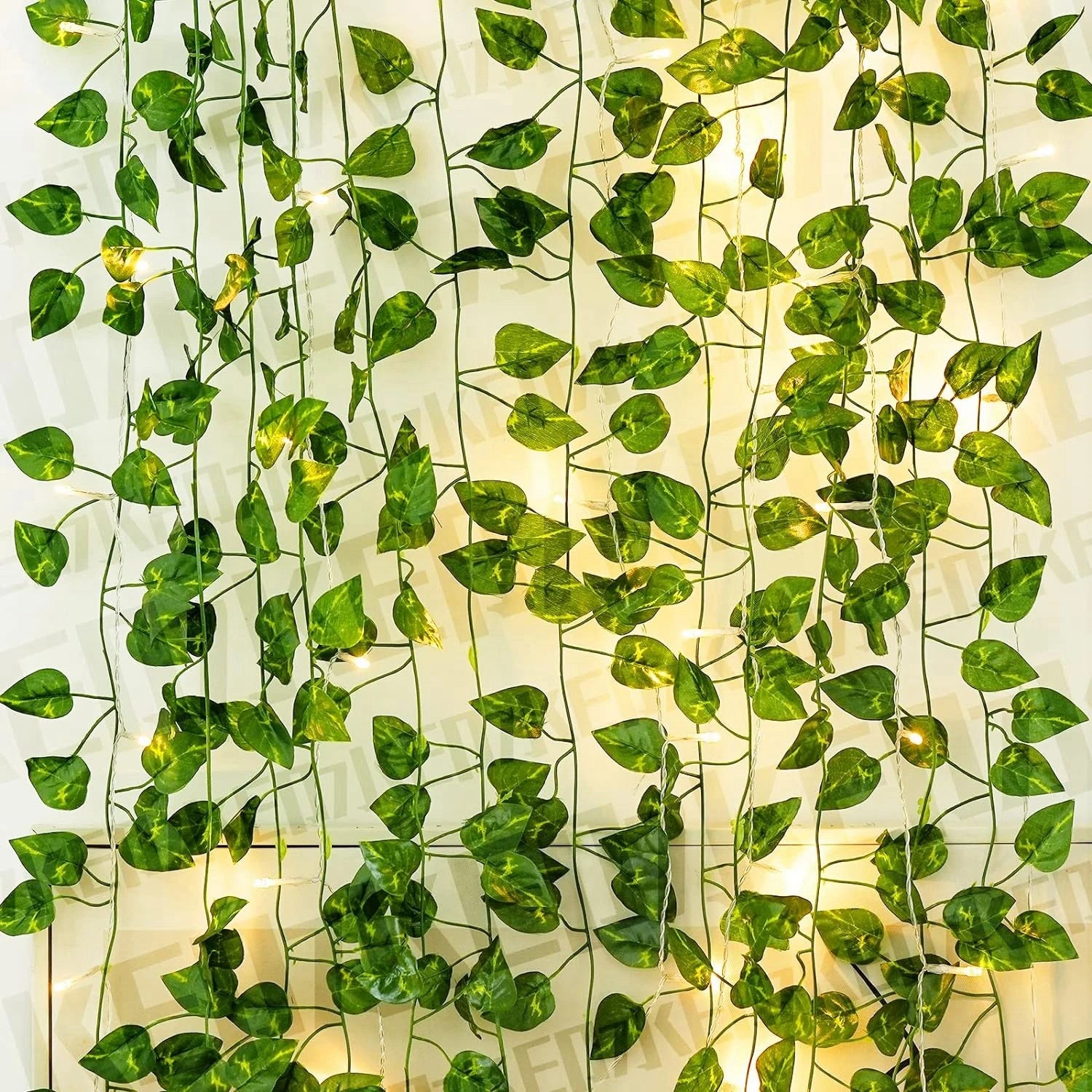 2M LED Green Vine with Artificial Leaves for Decoration
