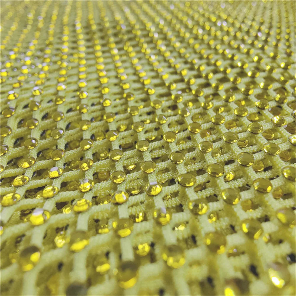 Rhinestone Mesh Applique Trim for DIY Crafts