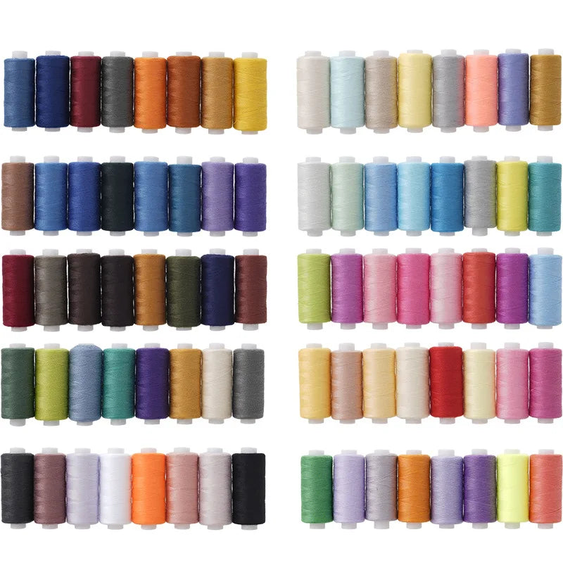 10-Color Polyester Sewing Thread Set – 400 Yards Each