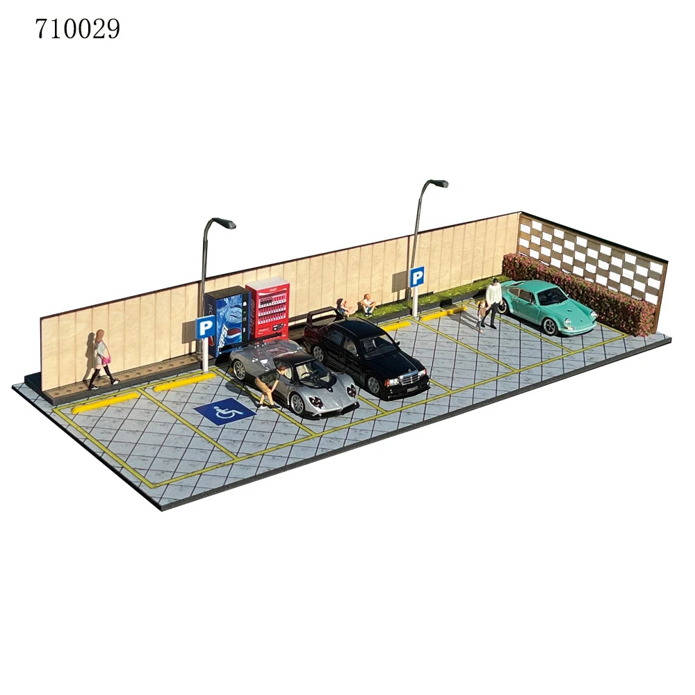 GFans 1:64 Scale Car Garage Diorama Model with LED Lights
