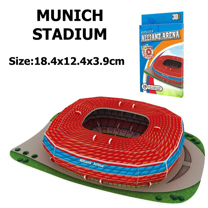 3D DIY Mini Football Stadium Puzzle