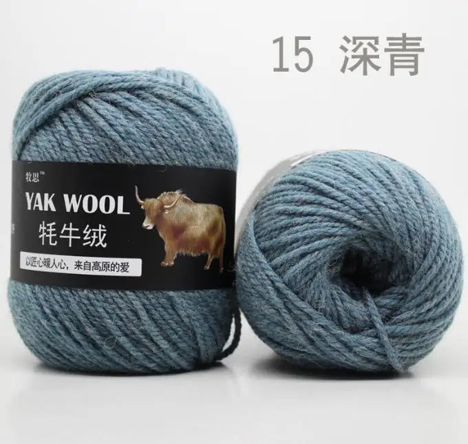 Yak Wool 3-Strand Yarn – Medium-Weight Yarn for Sweaters, Coats & Accessories