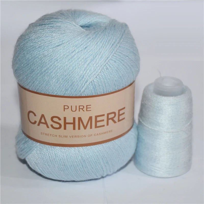 5pcs Pure Mongolian Cashmere Yarn – 3-Ply Worsted Hand Knitting Thread