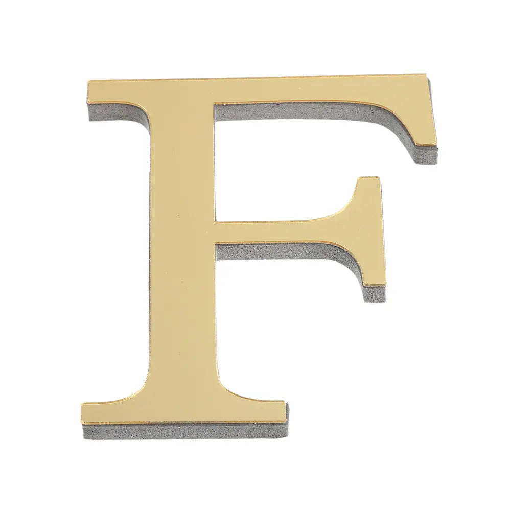 3D Mirror Acrylic Gold Letter Wall Stickers 10CM