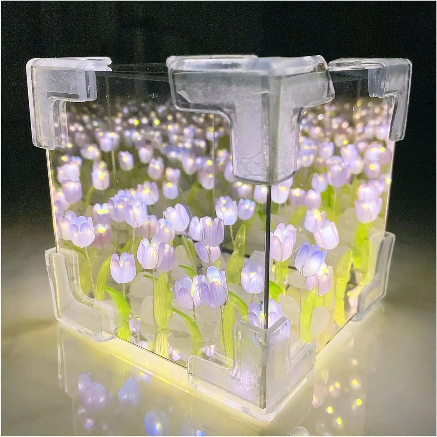 DIY Tulip LED Night Light & Mirror Cube Gift