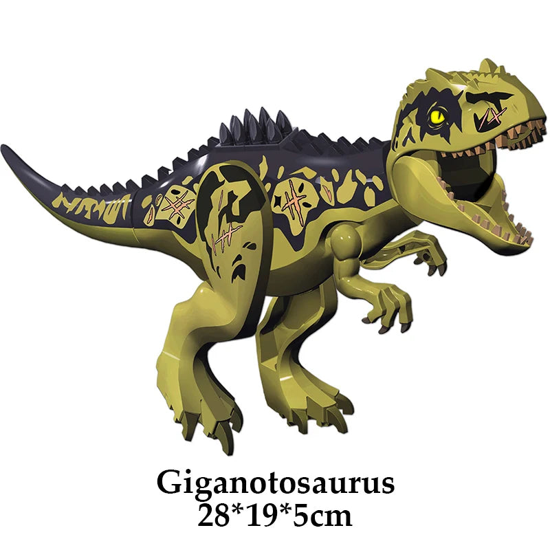Jurassic Dinosaur Building Blocks – T-Rex, Raptor, Triceratops Models