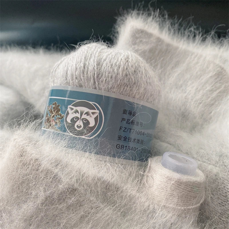 5 Pcs Cashmere Mink Fur Yarn for Hand Knitting  Long Plush Wool Crochet Knitting Yarn for Fall Winter Luxury Needlework Diy Knit