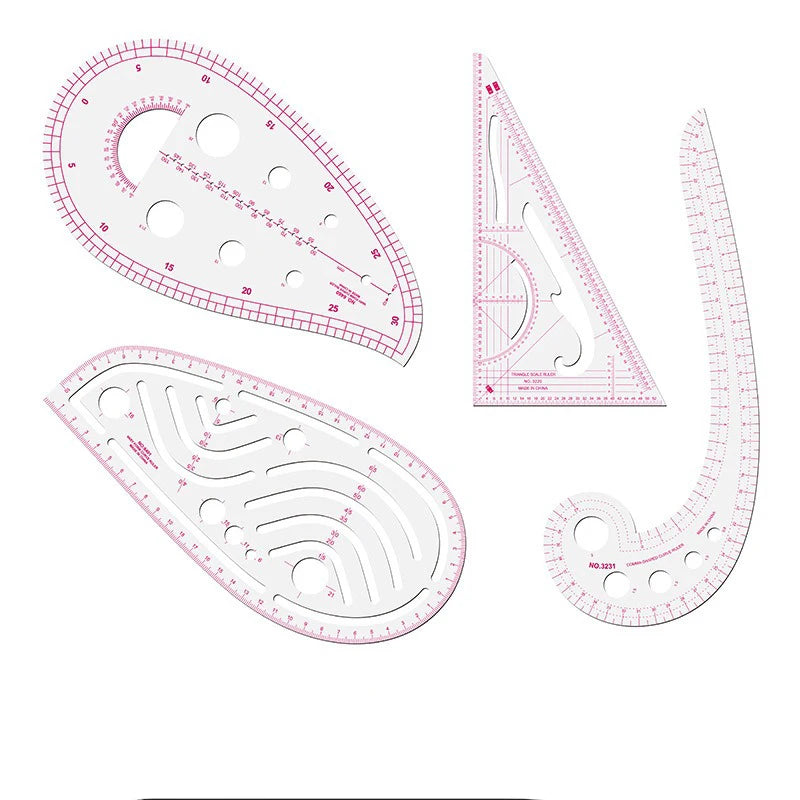 9pcs Metric Curve Sewing Ruler Set for Pattern Making