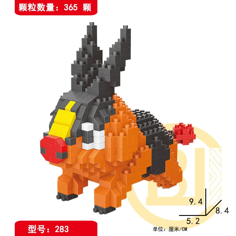 Mini Pokémon Building Blocks – Pikachu, Charizard, Eevee, Mewtwo