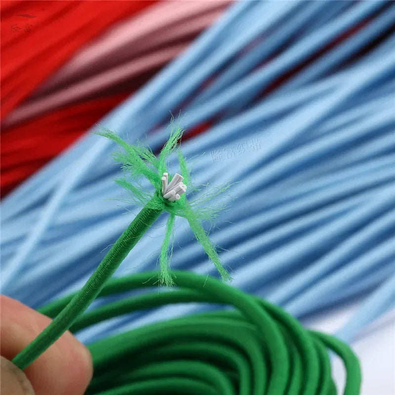 2mm Colorful Round Elastic Cord for DIY Sewing 5m