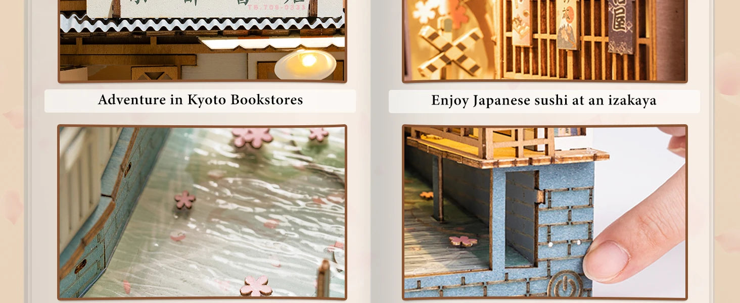 Robotime Rolife DIY Book Nook Miniature Dollhouse