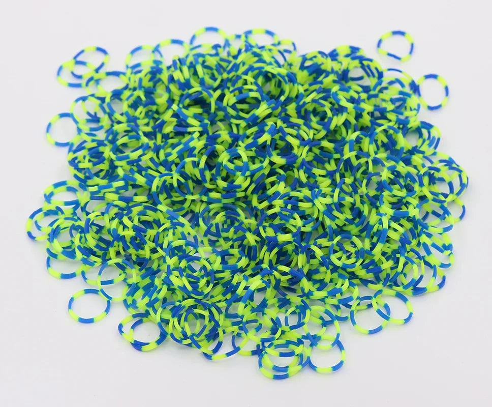 Double Color Rubble Loom Bands Bracelet DIY Jewelry Kit