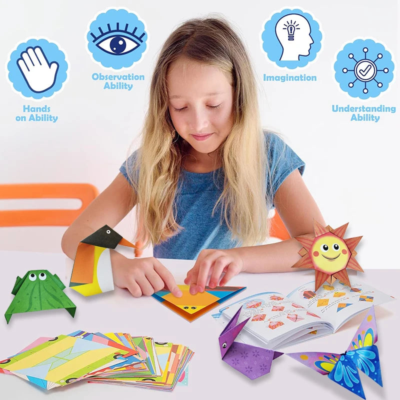 Origami Kit with Paper and Guide Book for Kids