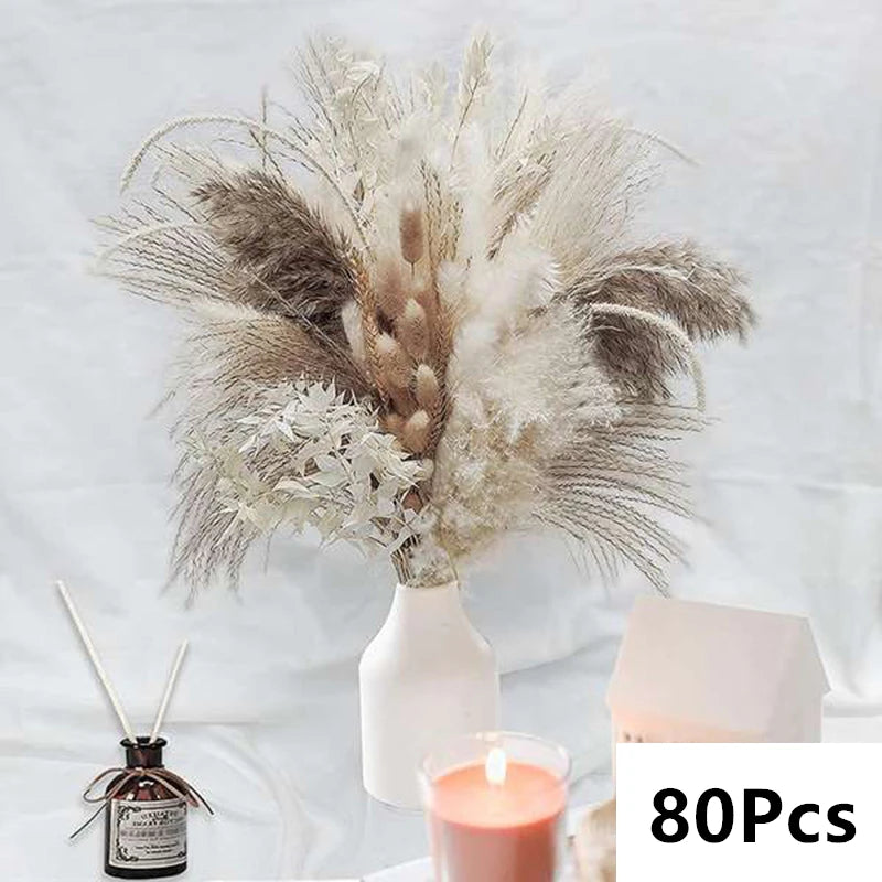 Natural Dried Pampas Grass Bouquet – Boho Decor for Home & Events