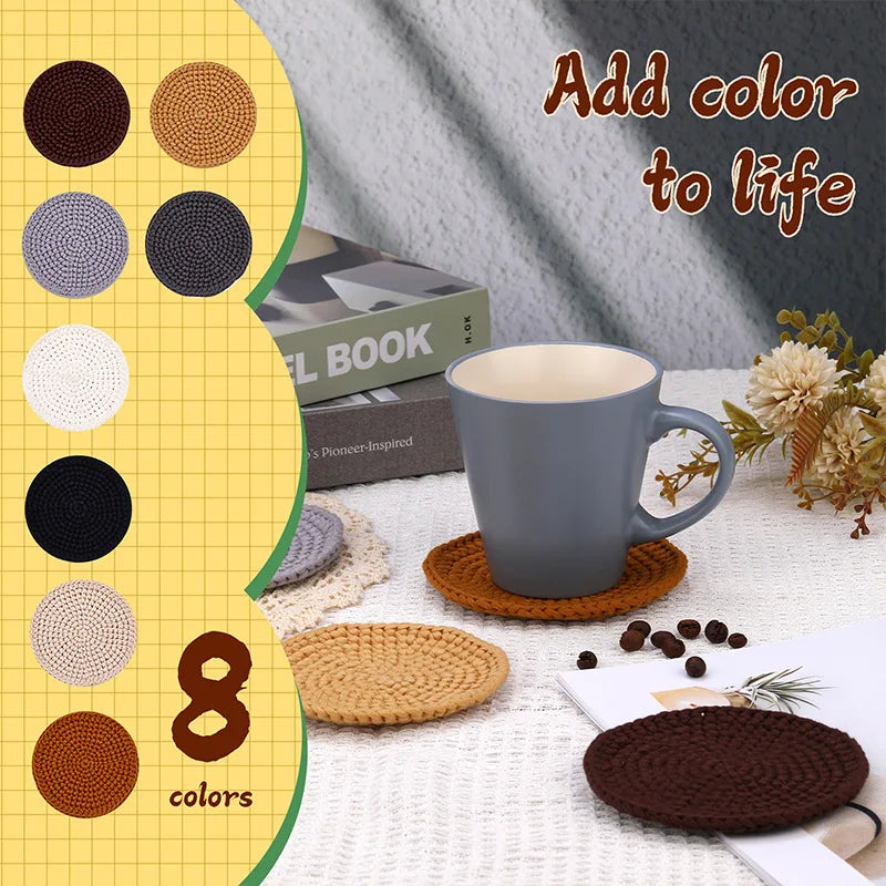 Hand-Knitted Crochet Kit for Coaster & Cap Mats