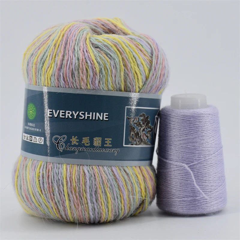 5 Pcs Cashmere Mink Fur Yarn for Hand Knitting  Long Plush Wool Crochet Knitting Yarn for Fall Winter Luxury Needlework Diy Knit