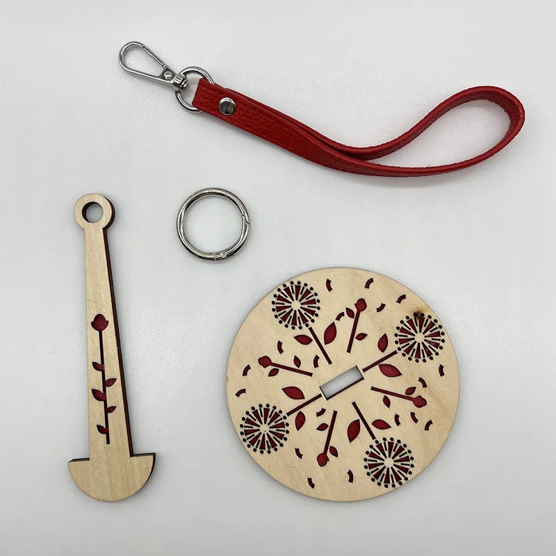 Portable Wooden Yarn Holder – Foldable with Wrist Charm