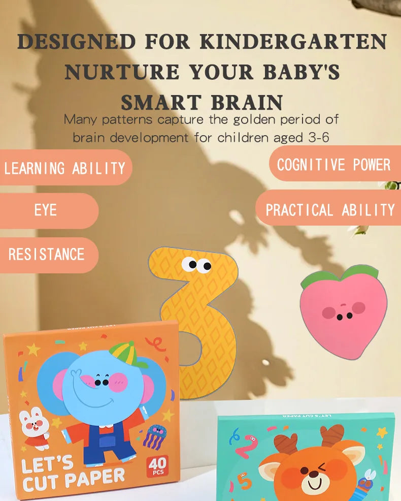 Kids Animal Origami Paper Cutting Book