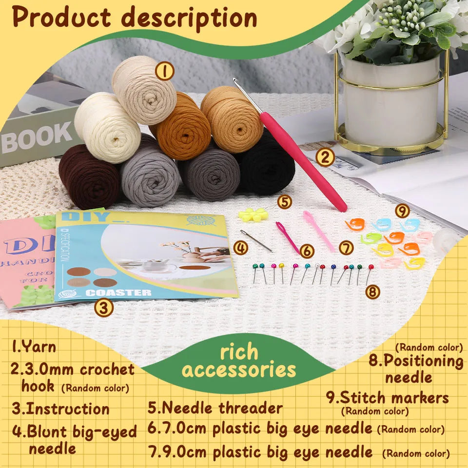 KRABALL Crochet Coaster DIY Kit