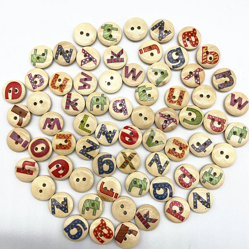 30pcs 15mm Christmas Plaid Round Buttons