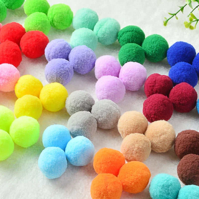 Mixed Size Fluffy Pom Pom Balls for DIY Crafts
