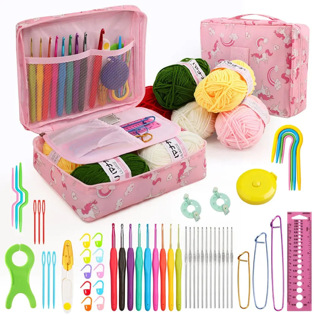 KOVEEN 59pcs Beginner Crochet Kit with Storage