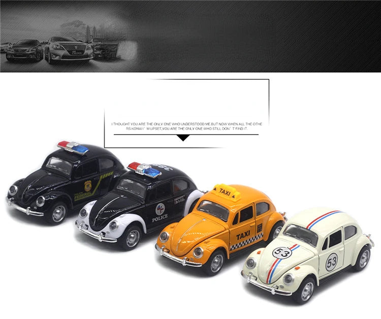 1:32 Beetle Alloy Car Diecasts Metal Classic Toy Model with Pull Back Function Vehicles for Child Gifts A931