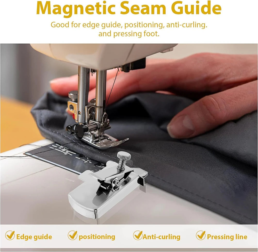 Magnetic Sewing Machine Seam Guide Ruler Attachment