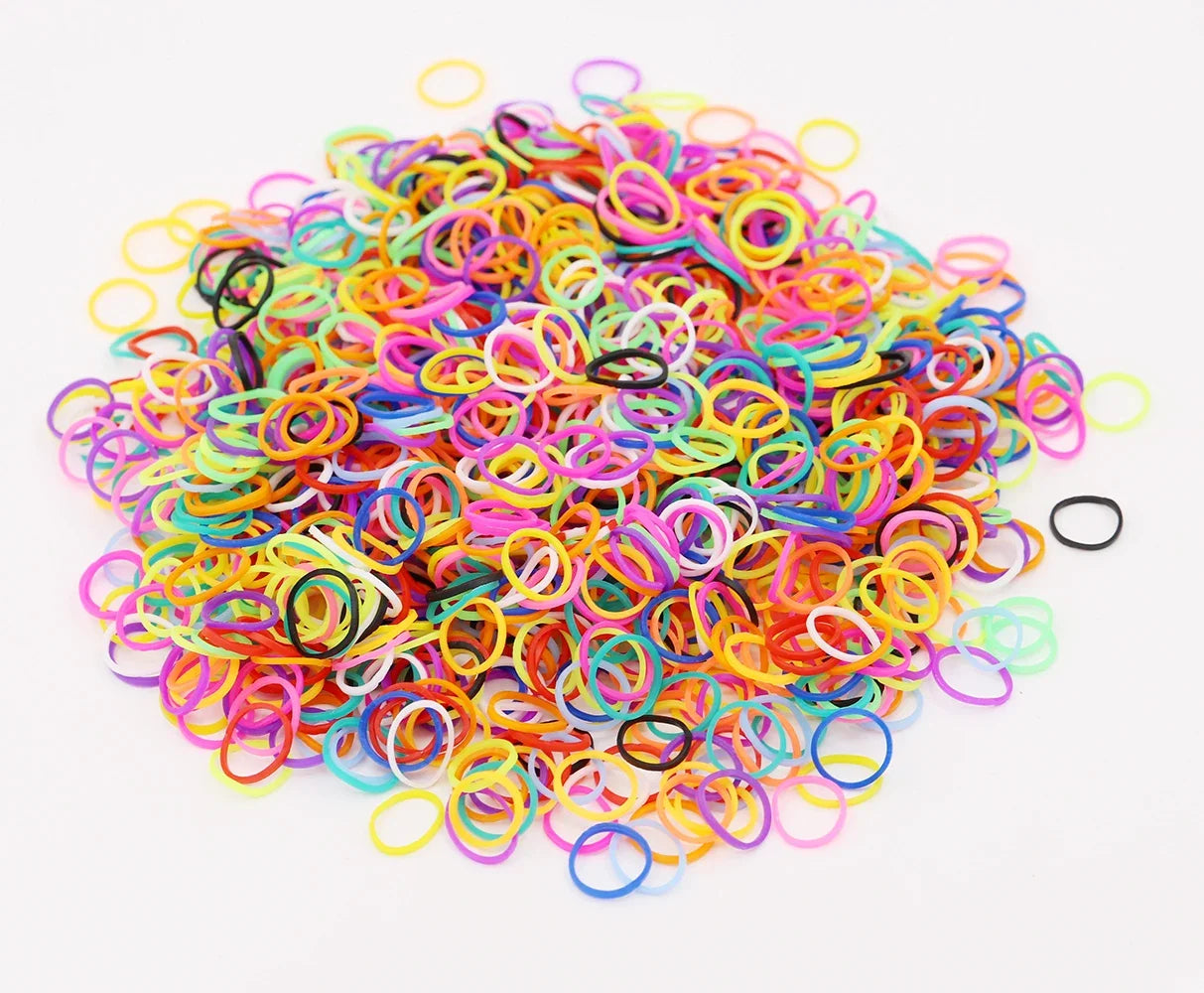 Double Color Rubble Loom Bands Bracelet DIY Jewelry Kit