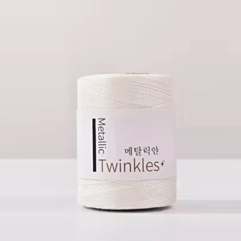 200g Metallic Glitter Yarn – Gold & Silver Thread for DIY Crochet & Knitting