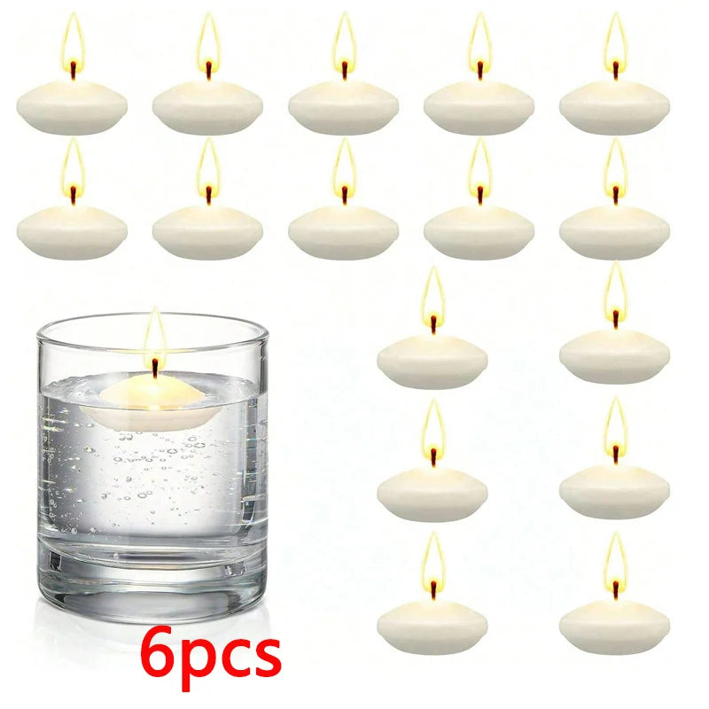 Floating Unscented Disc Candles for Romantic Decor