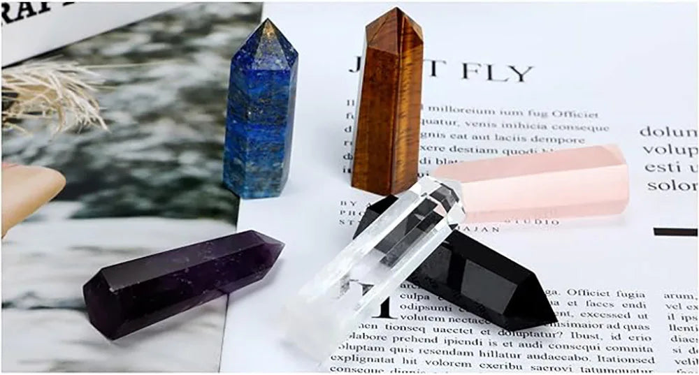 Crystal Stone Point Wands for Decor and Witchcraft
