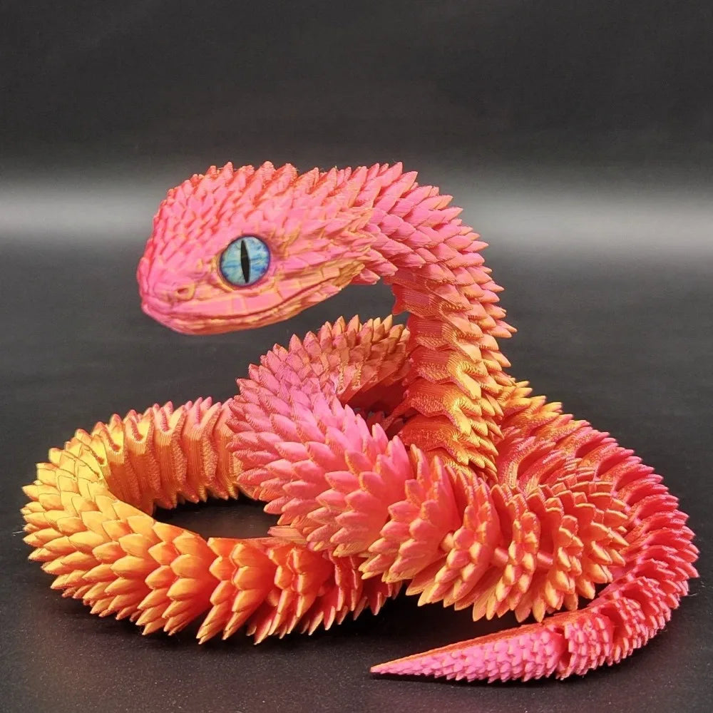 3D Printed Movable Snake – 2025 New Year Gift & Desktop Ornament