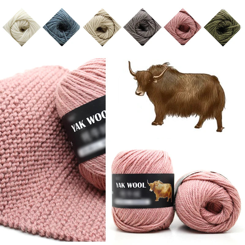 Yak Wool 3-Strand Yarn – Medium-Weight Yarn for Sweaters, Coats & Accessories