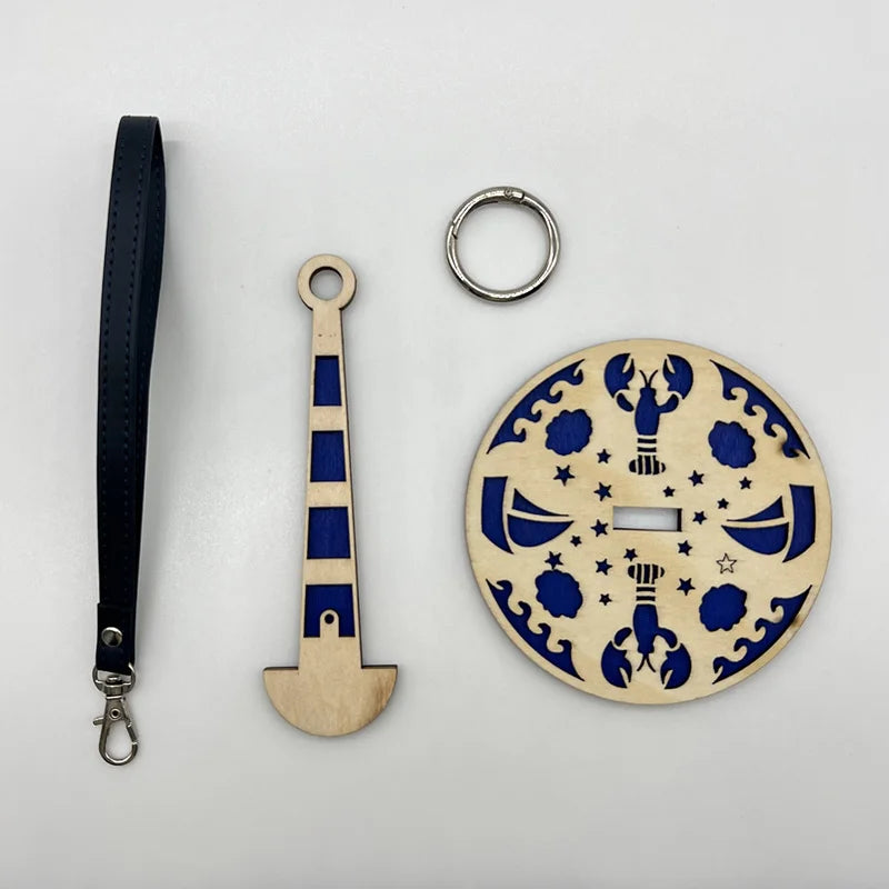 Portable Wooden Yarn Holder – Foldable with Wrist Charm