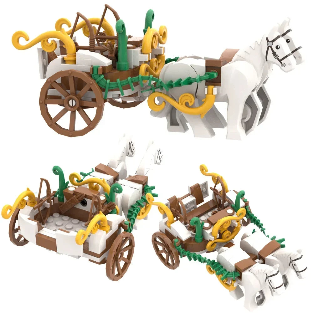 MOC Medieval Carriage & Military Weapons Set