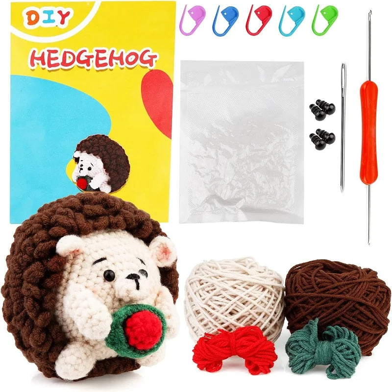 Animal Crochet Starter Kit for Beginners (Non-Finished, 10cm)