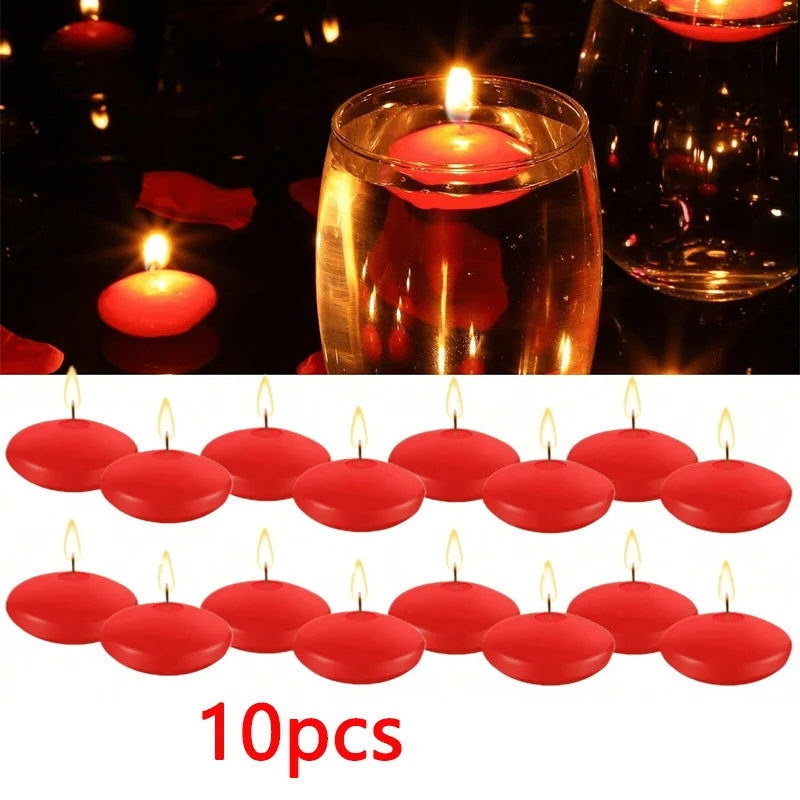 Floating Unscented Disc Candles for Romantic Decor