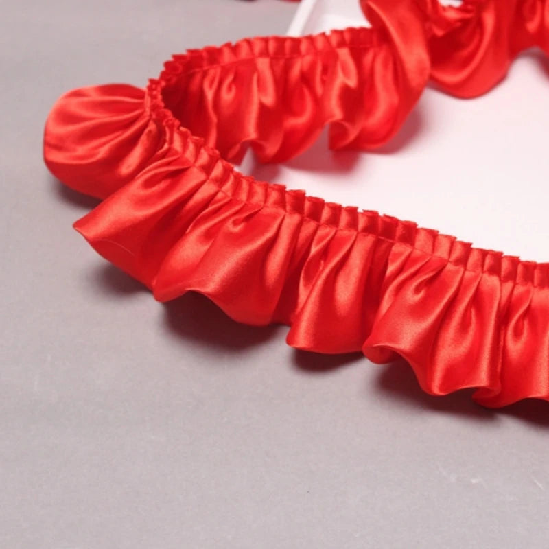 12-Color Reflective Ruffled Lace Fabric for DIY Crafts