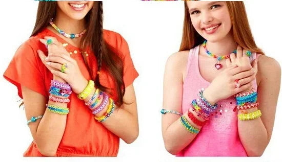 Double Color Rubble Loom Bands Bracelet DIY Jewelry Kit
