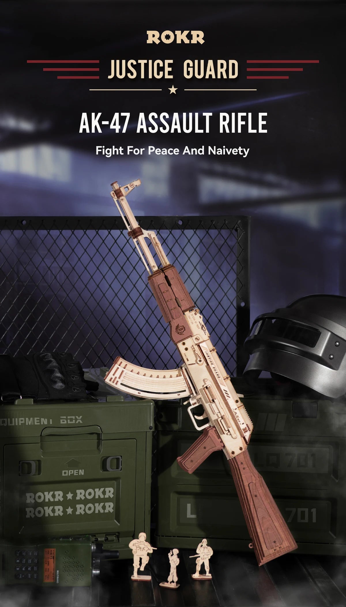 Robotime ROKR AK47 3D Wooden Puzzle Gun – LQ901