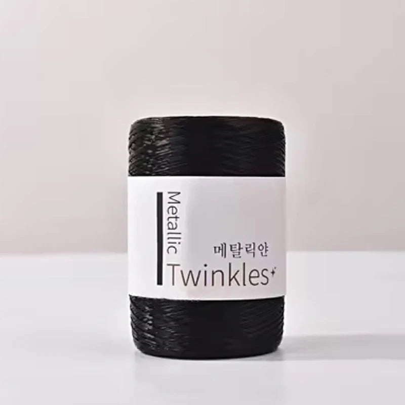 200g Metallic Glitter Yarn – Gold & Silver Thread for DIY Crochet & Knitting