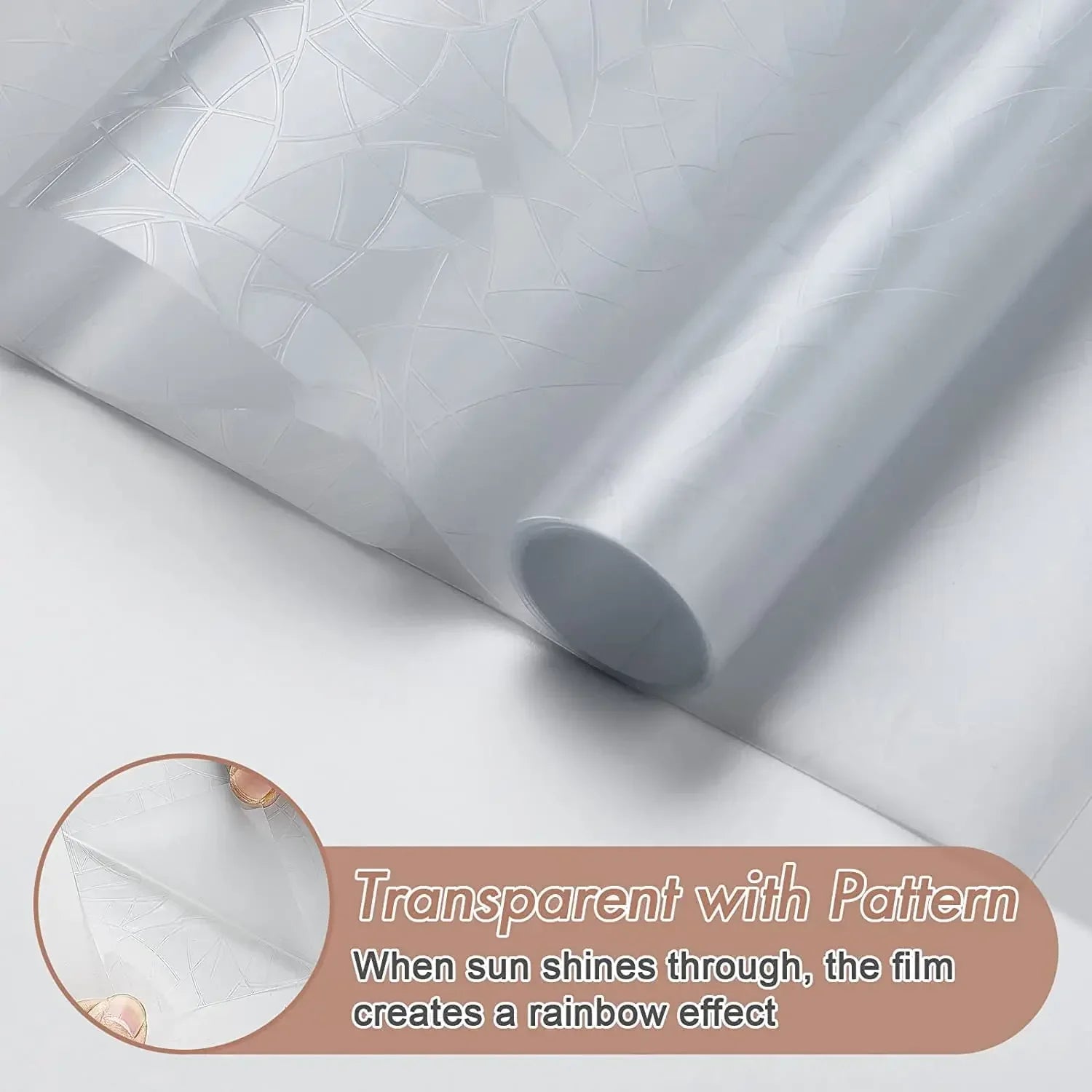 Rainbow Static Cling Stained Glass Privacy Film