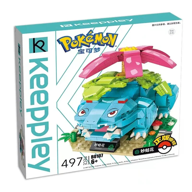 Pokémon Building Block Figures – Charizard, Mewtwo, Venusaur Models