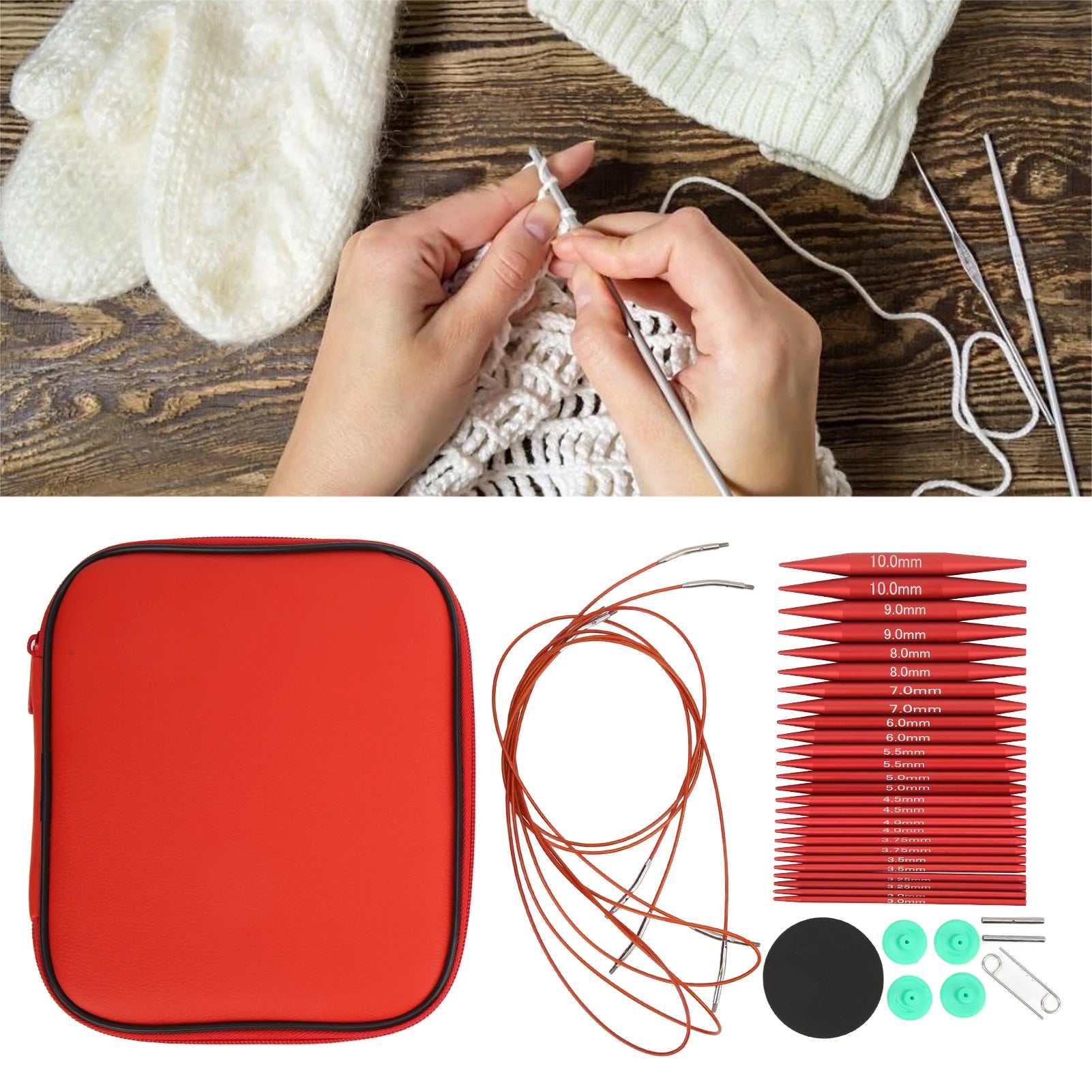 Interchangeable Knitting Needles Set – Circular & Detachable Crochet Kit